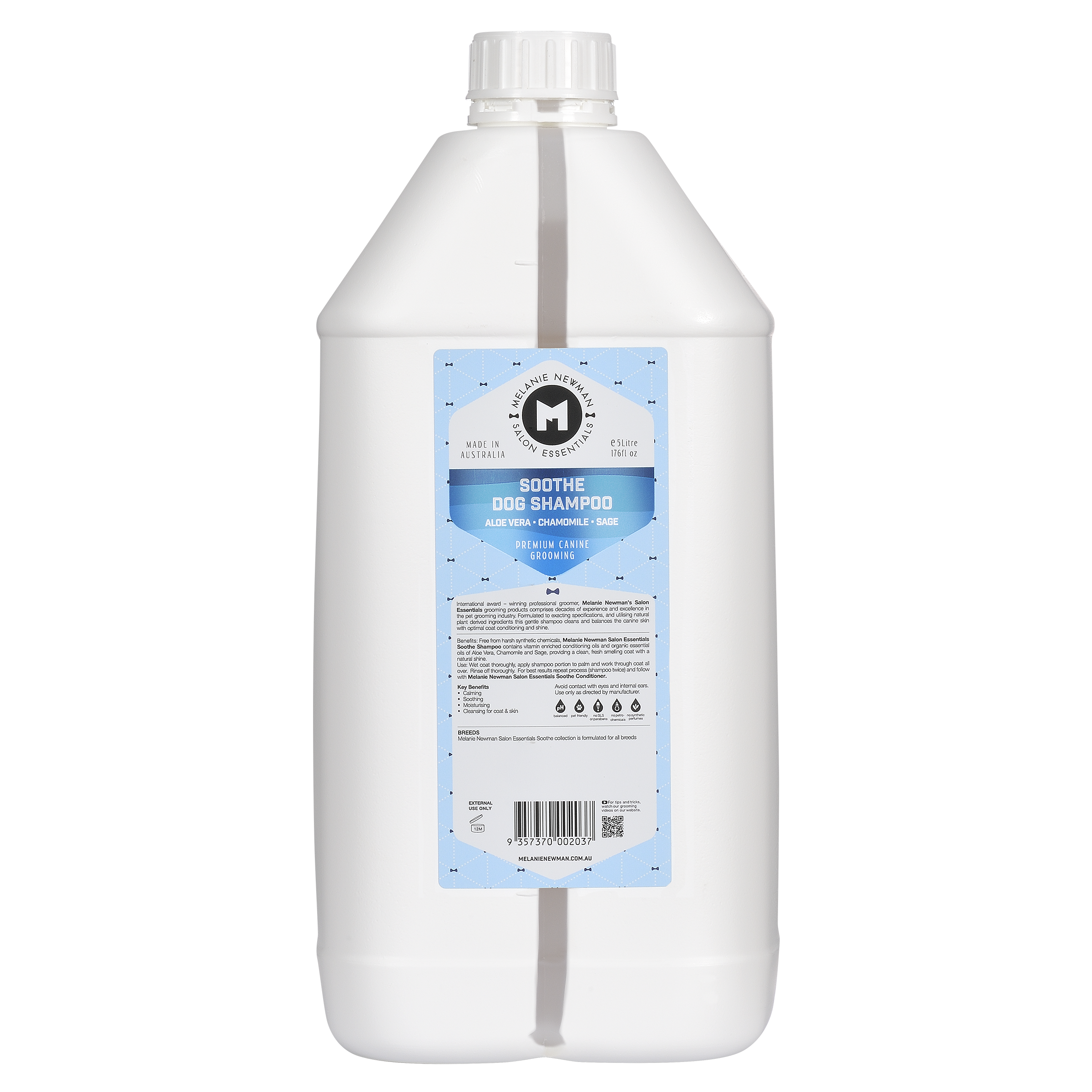 Melanie Newman Soothe Dog Shampoo 5L Melanie Newman UK